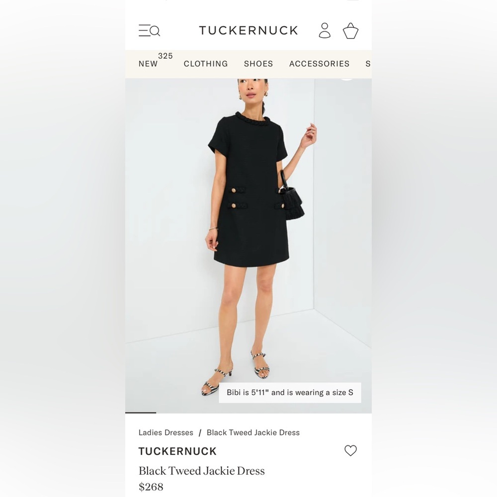 TUCKERNUCK Jackie dress black medium excellent condition. Currently selling $268